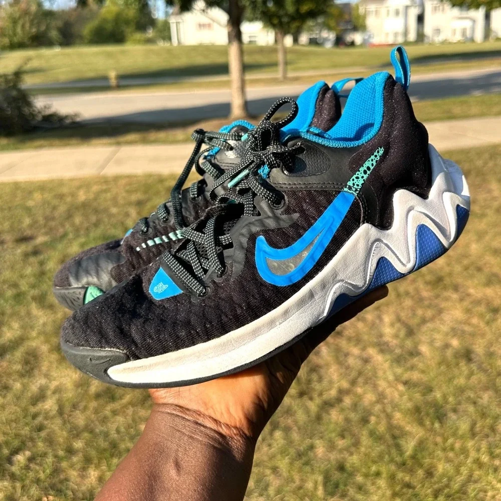 Nike Giannis Immortality 2‎ GS Big Kids Athletic Shoes Size 6Y Black Washed Teal